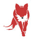 Running Fox Icon 02 Wall Decal