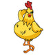 Daft Chicken Cartoon 02 Wall Decal