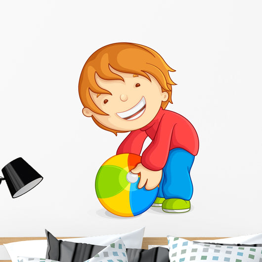 Vector Illustration Kid Playing