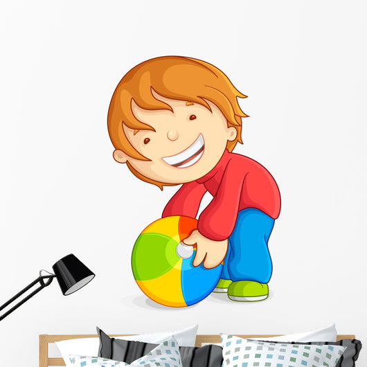 Vector Illustration Kid Playing