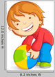 Vector Illustration Kid Playing