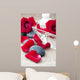 Spa Stones and Rose Petals on a Light Background Wall Mural