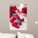 Spa Stones and Rose Petals on a Light Background Wall Mural