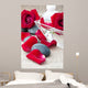 Spa Stones and Rose Petals on a Light Background Wall Mural