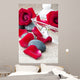 Spa Stones and Rose Petals on a Light Background Wall Mural