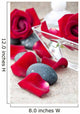 Spa Stones and Rose Petals on a Light Background Wall Mural
