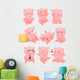 Funny Cartoon Pig Wall Stickers
