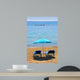 Blue Deckchairs under Parasol