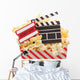 Popcorn, admission ticket and movie clapper Wall Decal