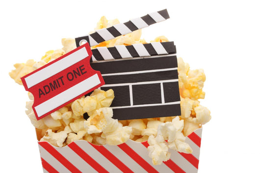 Popcorn, admission ticket and movie clapper Wall Decal