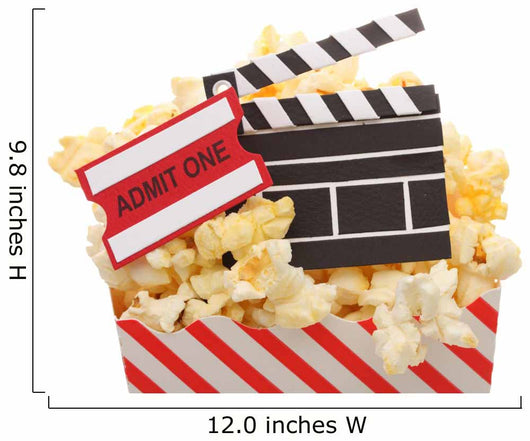 Popcorn, admission ticket and movie clapper Wall Decal