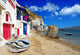 Traditional Greece scenery - Milos island. small fishing village Wall Mural