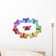Rainbow Colors Butterflies Wall Decal