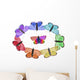 Rainbow Colors Butterflies Wall Decal