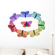 Rainbow Colors Butterflies Wall Decal