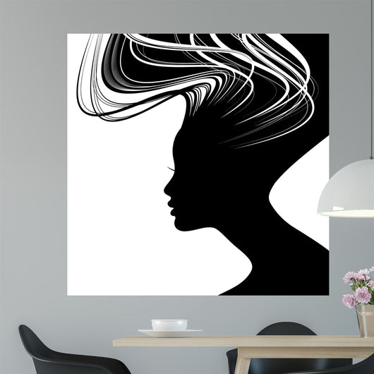 Woman Face Silhouette with