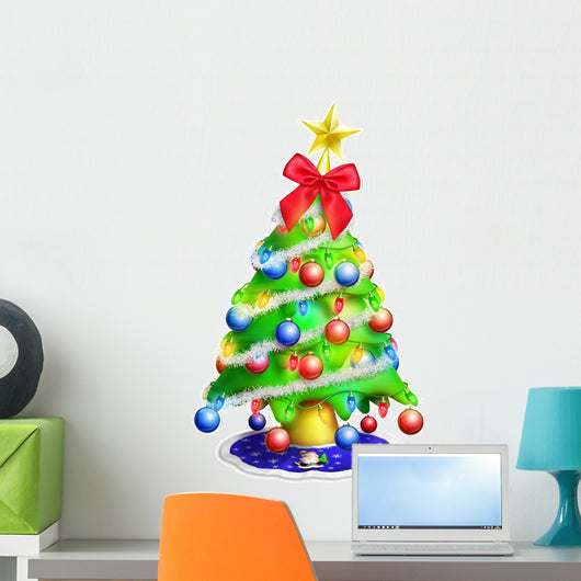 Whimsical Christmas Tree Wall Decal