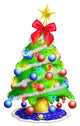 Whimsical Christmas Tree Wall Decal