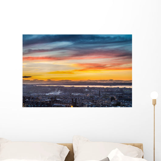Sunset over Bay Edinburgh