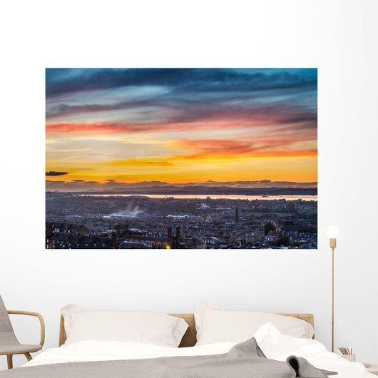 Sunset over Bay Edinburgh
