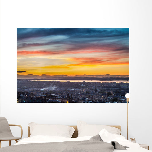 Sunset over Bay Edinburgh