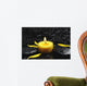 Spa Concept- Candle with Yellow Flower Petals in Water Drops Wall Mural