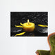 Spa Concept- Candle with Yellow Flower Petals in Water Drops Wall Mural