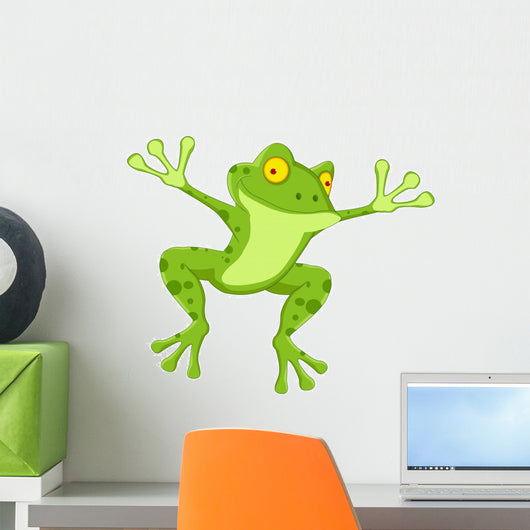 Funny Frog Cartoon Wall Decal