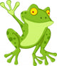 funny frog cartoon Wall Decal