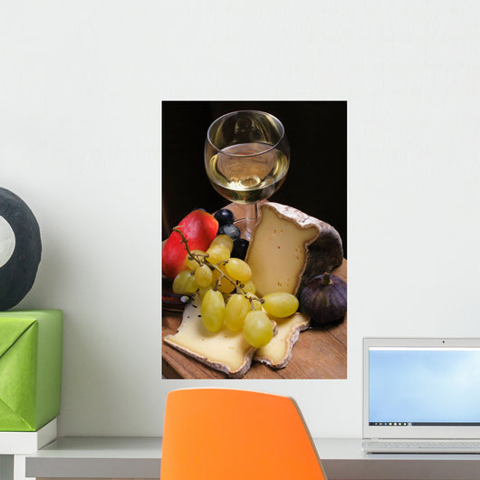 Cheese, fruits,wine Wall Mural