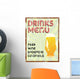 Drinks Menu Vintage Style