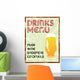 Drinks Menu Vintage Style