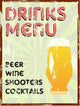 Drinks Menu Vintage Style