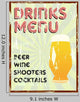 Drinks Menu Vintage Style