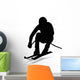 Black Downhill Skier Wall Mural