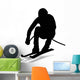 Black Downhill Skier Wall Mural