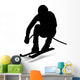 Black Downhill Skier Wall Mural