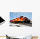 heavy diesel north american locomotive in winter Wall Mural