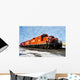 heavy diesel north american locomotive in winter Wall Mural