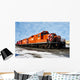 heavy diesel north american locomotive in winter Wall Mural