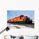 heavy diesel north american locomotive in winter Wall Mural