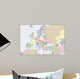 Contour Map Europe Wall Mural