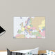 Contour Map Europe Wall Mural