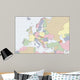 Contour Map Europe Wall Mural