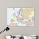 Contour Map Europe Wall Mural