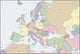 Contour Map Europe Wall Mural