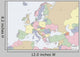 Contour Map Europe Wall Mural