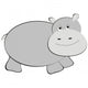 Hippo Wall Decal