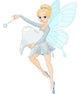 Cute Tooth Fairy flying with Tooth Wall Decal