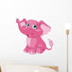 Pink elephant Wall Decal